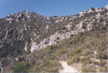 La Loube - La Roquebrussanne - Rochers dolomitiques caractéristique de la montagne