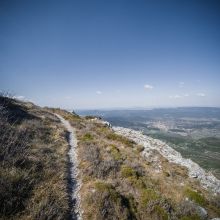 Cliquez pour agrandir la photo La Sainte Baume - Plan d'Aups - Sentier en balcon qui passe sous les crêtes