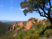 Massif de l'Estérel - Agay - Rochers de l'Uzel entre le lac de l'Ecureuil et le col des Lentisques