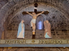 Saint Julien le Montagnier - Saint Julien - Détail de la poutre de gloire de l'église