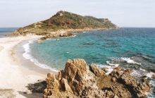 Trident de Poseidon - Ramatuelle - Cap Taillat rattaché à la côte par un cordon de sable